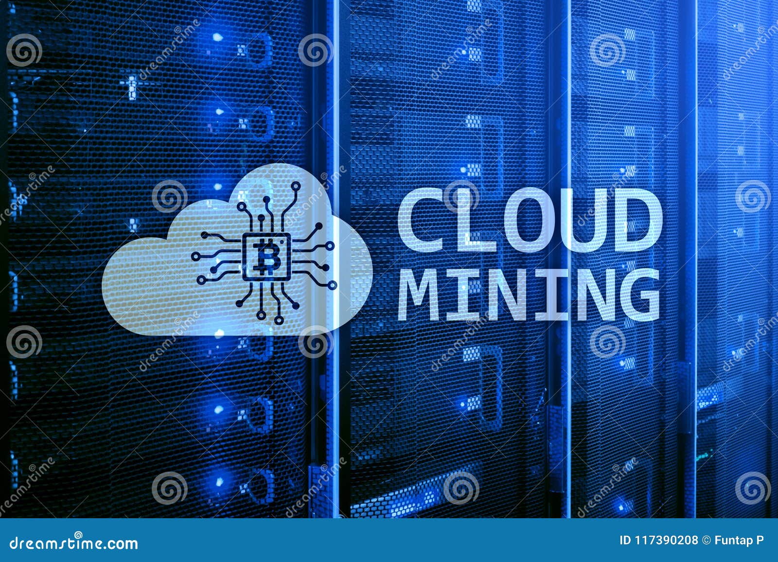 Cloud Computing Data Or Cryptocurrency Bitcoin Ethereum Mining In - 